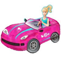 Шар-фигура Барби на машине